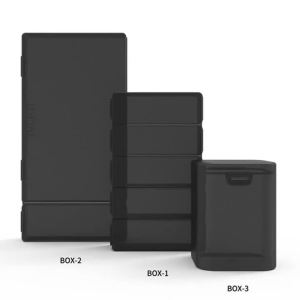 DSPIAE Black Parts Storage Box - BOX-1 Five-Format - BOX-2 Two-Format - BOX-3 Tool Box for Organizing Car Parts Auto Accessories