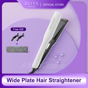 Akiracomse Hair Straightener Wide Plate Hair Straightener Curler Negative ions Straight Professional Flat Iron for Hair Styling