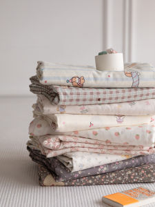 Korean Style Cartoon Digital Printing Pure Cotton Double Layer Bed Sheet Single Piece Four Seasons Protection Bedding Covers