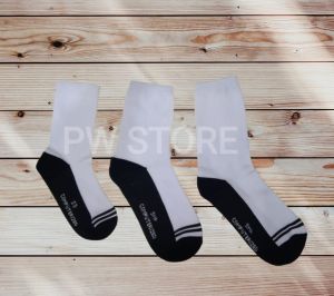 [12 Pasang] 1 Lusin Kaos Kaki Sekolah Hitam Putih Separo Telapak Hitam SD SMP SMA Bahan Tebal GROSIR [Sekolah HP & Hitam TPK PE COM KEMAS]