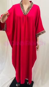 Kaftan 7859-85 Crinkle Oversize Bahan Import Premium Renda Bordir Realpict LD 190 PJ 130 CM