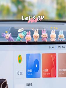 Car Dashboard Screen Decoration Plush Toy Interior Decoration Cute Healed Series Carriage Figurehead Soft Stuffed Animal