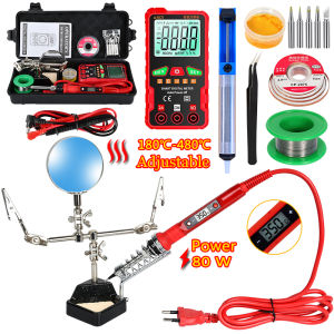 Bộ Dụng Cụ Hàn Điện 80W Kèm Đồng Hồ Vạn Năng LCD Điều Khiển Nhiệt Độ 110V/220V