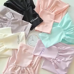 Summer R letter Ice Silk Sleeve Women Sun UV Protection Solid Color Cycling Driving Loose Men Matahari Perlindungan