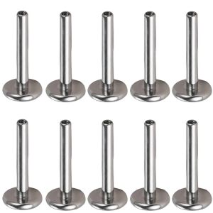 10PCS G23 Titanium internal thread PIERC Jewelry Part Replacement Accessories Labret Stud Ear Lip Nipple Tongue Piercing 16G 18G