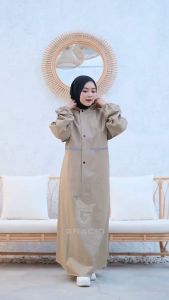 JAS HUJAN GAMIS Syari Wanita Muslimah Jumbo Waterproof PVC Anti Rembes By Jas Hujan GRACIO