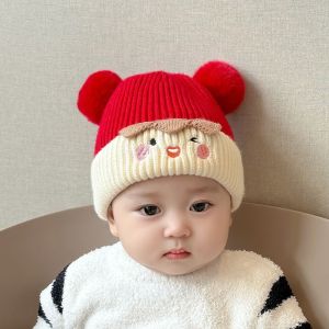 Cute Baby Hat for Outdoor Use Warm And Windproof Knitted Plush Cap Suitable for 6 to 12 Months Old Boys in Winter And Autumn