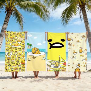 Sanrio | Cute G-Gudetama Towel Beach Shower Bath Travel Lightweight Skin Friendly for Pool Camping Cruise Summer