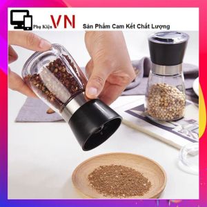 Dụng Cụ Xay Tiêu Lọ Xay Tiêu Thủy Tinh Cối Xay Tiêu Lưỡi Sắc Bén Xay Hạt Khô Siêu Nhanh Cầm Tay Hũ Đựng Tiêu