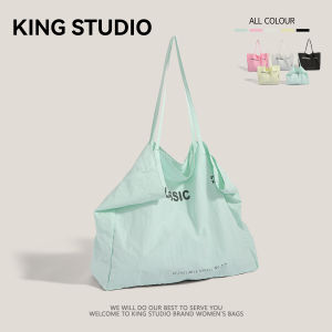 LowClassic Large Capacity Yellow Canvas Shoulder Bag with Letter Print Casual Tote Bag for Young Adults Soft Handbag