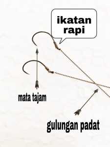 Mata pancing udang sling ISI 10 PCS /mata kail pancing jambi sling udang / prown hook