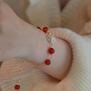 New Chinese Style Peony Flower Bracelet Womens Unique Design Luxury High Aesthetic Value Student Gift Friend Hand Chain