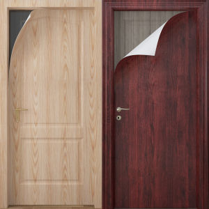 ZHUIHUI | Waterproof Thick Self Adhesive Wallpaper for Doors Furniture Wood Design Sticker Easy Install Home Decor Renovation