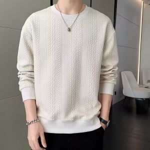 Guangzhou Thirteen Rows Mens T-Shirt Best Selling Long Sleeves Spring and Autumn Trendy round Neck Sweatshirt Mens Casual Loose Top Wear