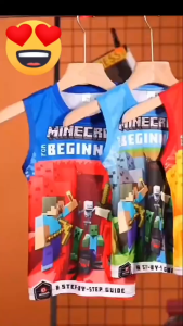 【BUY1 TAKE1】Kids Terno MINECRAFT Jersey Shorts for Kids Boy [2-8 Years Old]