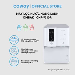 [Chỉ giao HN và TP.HCM] Máy lọc nước Coway Ombak CHP-7310R  Dung tích 13.5L  Máy lọc nước nóng lạnh  để bàn công nghệ tia UV giúp diệt khuẩn lõi lọc bù khoáng | Hàng chính hãng