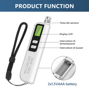 Aideepen | Natural Gas Leak Detector 50–1000 Parts Per Million Combustible Gas Detector Methane Leak Detector