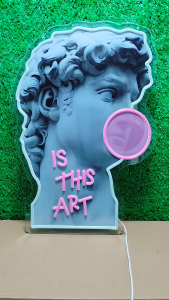 ป้ายไฟนีออน ป้ายไฟ IS THIS ART ไฟประดับตกแต่ง ป้ายไฟสำรับตกแต่งหน้าร้าน