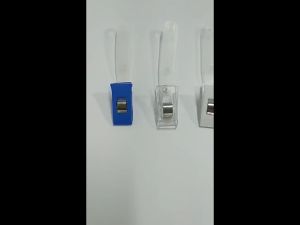 50Pcs ID Clip Badge Clips with Clear PVC Straps for Badge Holder ID Cards