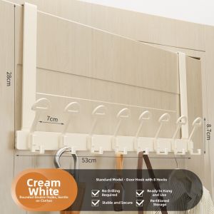 Self-Adhesive Door Hook Bathroom Wall Hat and Coat Hook