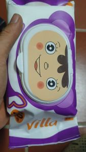 Bịch khăn giấy ướt an toàn cho bé Villa 250g khoảng 50 tờ