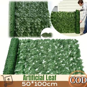 Artificial Leaf Fence For Plants Hedge For Outdoor Decoration - Wall Grass For Wall Plastic Plants 50*100CM
