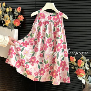 Tagkita | Floral Summer Sleeveless Dress for Girls