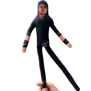 New Anime Michael Jackson Cosplay Prop Doll Plush Stuffed Figure with Joint Mobility Room Decoration Gift for Fans