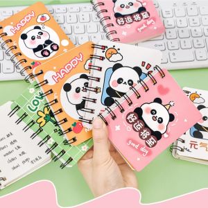 A7 Panda Mini Spiral Notebook for Students Portable Pocket Journal Memo Pad Cute Cartoon School Supply