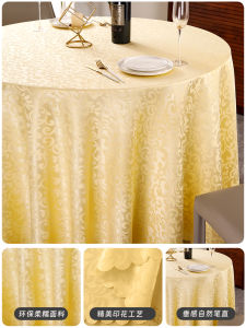 Elegant Red round Tablecloth Hotel Dining Table Cover Fabric Artistic Plant Floral Pattern European Style Home Decor Table Mat