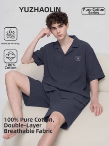 Yuzhaolin | Double Layered Cotton Pajama Set For Men