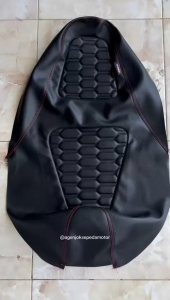 kulit jok motor JAHIT PRES timbul/pres busa CUSTOM N-MORE/CUSTOM TAWON