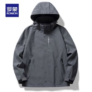 ROMON | Áo Khoác Ngoài Dành Cho Nam Và Nữ Mùa Xuân & Thu Chống Thấm Nước Chống Gió 3-trong-1 Có Thể Tách Rời