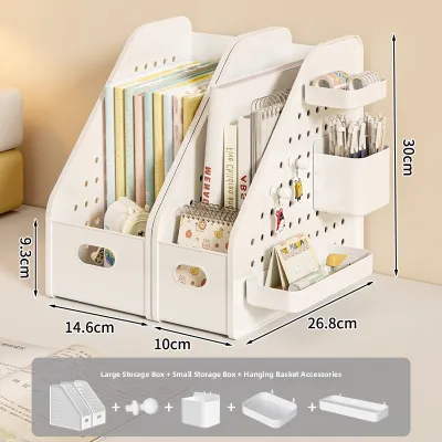 Fixed Book File Organizer Partition Storage Shelf