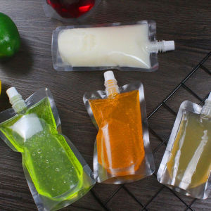 10PCS Stand Up Drink Pouches: Optimal Storage for Milk Tea & Beverages