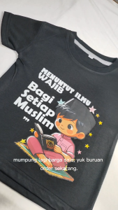 Baju Kaos Muslim Anak Laki Laki - Atasan Anak Cowok Motif Kata Kata Islami Keren Umur 1 - 10 Tahun