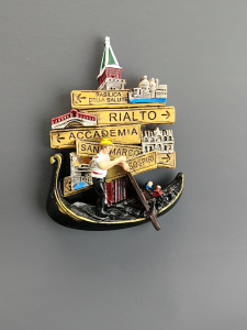 Creative Road Sign Venice Water City Travel Souvenirs 3D Painted Home Decor Magnetic Refrigerator Magnet