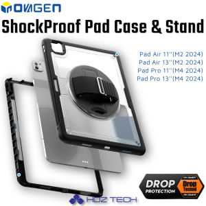 INOVAGEN For Pad Pro 11 Pro 13 M4 Air M2 2024 Tablet Case built-in Rotatable Standwith Pen SlotHolding WristbandMilitary ShockProofDurable Pad Cover