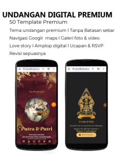 undangan pernikahan Digital Web murah aesthetic elegant