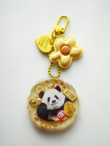 Tượng Mèo May Mắn Thủ Công Tự Làm Móc Khóa Điện Thoại Di Động Kẹp Tủ Lạnh Gối Hình Gấu Trúc Nghệ Thuật Sáng Tạo