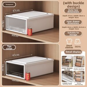 Plastic Transparent Organizer Drawer Storage Box