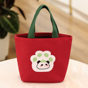 กระเป๋าผ้าใบใหม่ กระเป๋าใส่อาหารสำหรับเด็กนักเรียนชั้นประถมศึกษา กระเป๋าใส่ของสำหรับเดินทางไปทำงาน กระเป๋าสะพายไหล่แบบลำลอง