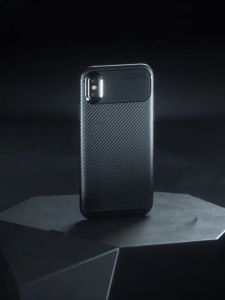 Case Oppo A15 A15s Autofocus Synthetic Silicon Fiber Softcase TPU Protective Carbon