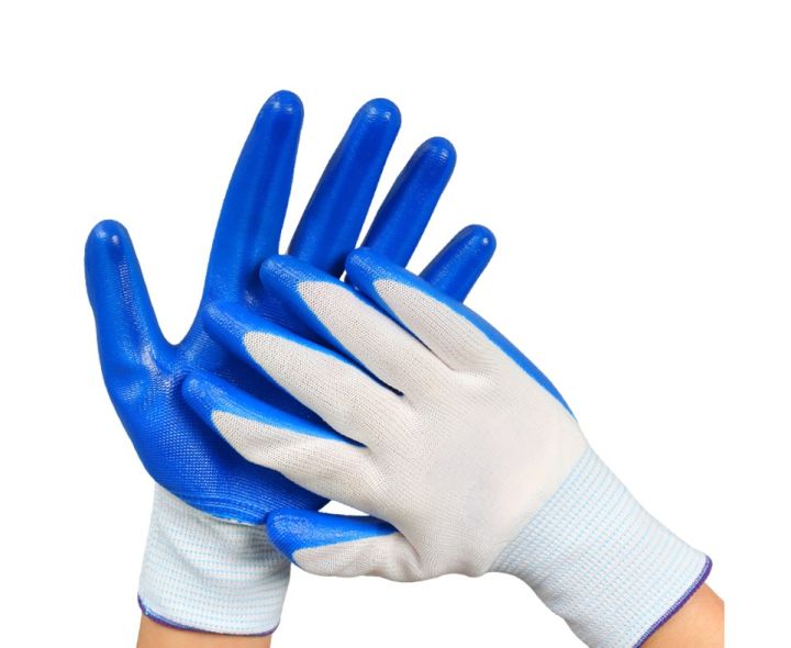 Rubber Coated Gloves Cotton String Knit Crinkle Grip Rubber Palm Coated  Safety Hand Work Gloves#3 (1Pair) Lazada PH