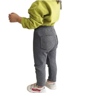 Baby Girls Boy Svertical Striped Leggings Cotton Big Pp Pants Spring Autumn Casual Kids Pants Middle Waist Kids Trousers Fit for 1-3 years Toddler