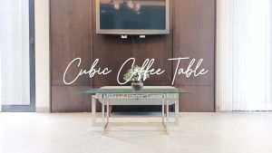 Seahorse Cubic - Meja Tamu Kaca | Coffee Table - Stainless Steel