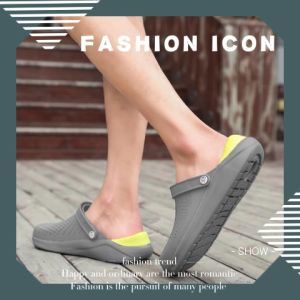 PPDshop พร้อมส่ง 🚛รองเท้าแตะแฟชั่น รองเท้ารัดส้น มีรูระบาย ใส่แล้วไม่ร้อนเท้าไม่อับเท้า พื้นนิ่ม  กันลื่นอย่างดีรีบมาตำ👍