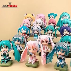8IN1 SET 9CM Hot Wholesale Hatsune Miku Yuki Kawaii Girl Cartoon Anime PVC Figure Toy Set