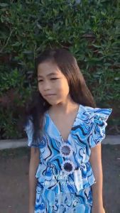 HEATHER 0403 KIDS RUFFLED SLEEVE COORDINATES FREESIZE FROM 7-9YRS OLD