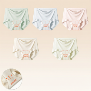 YUNASHA | Silk Antibacterial Seamless Modal Panties Extended Crotch Lightweight